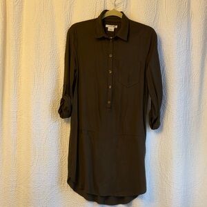 Lacoste Charcoal Long Sleeve Dress